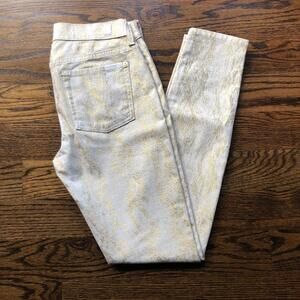 7 For all Mankind Gold Sparkle Jeans - Size 27
